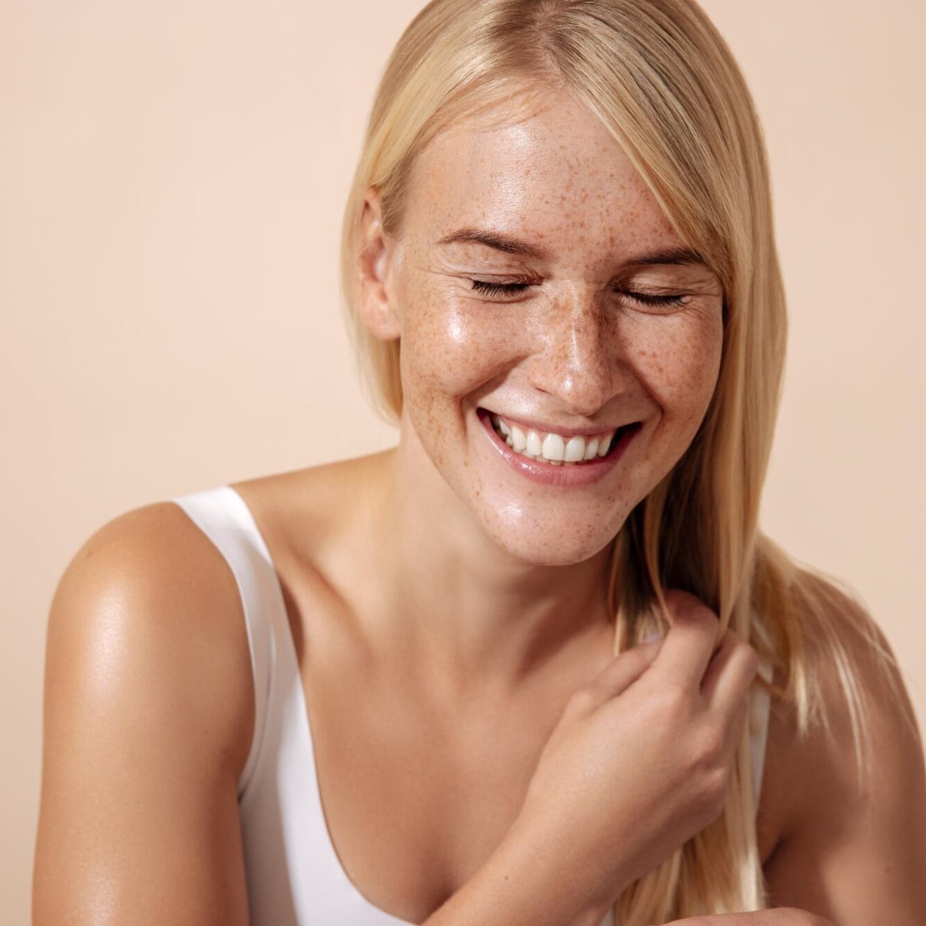 Woman Smiling Portrait-1345003806